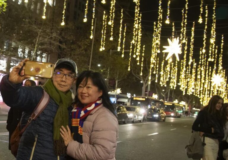 Barcelona: selfies navideños espectaculares pero peligrosos