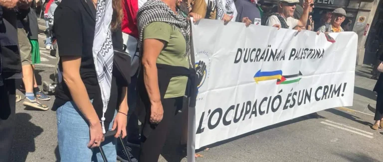 Palestina: manifestación masiva en Barcelona, ​​el alcalde Collboni en mente