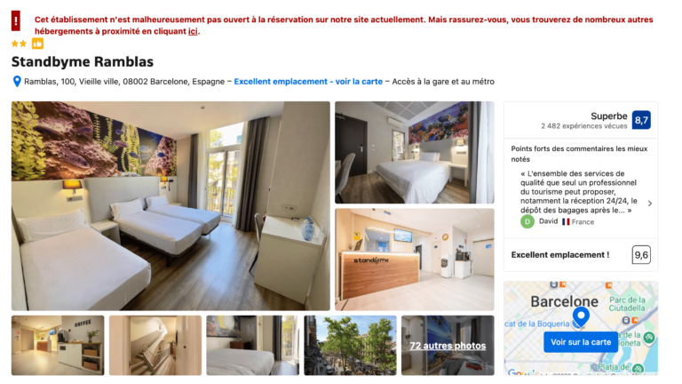 Estafa de reservas en Barcelona: franceses en la calle