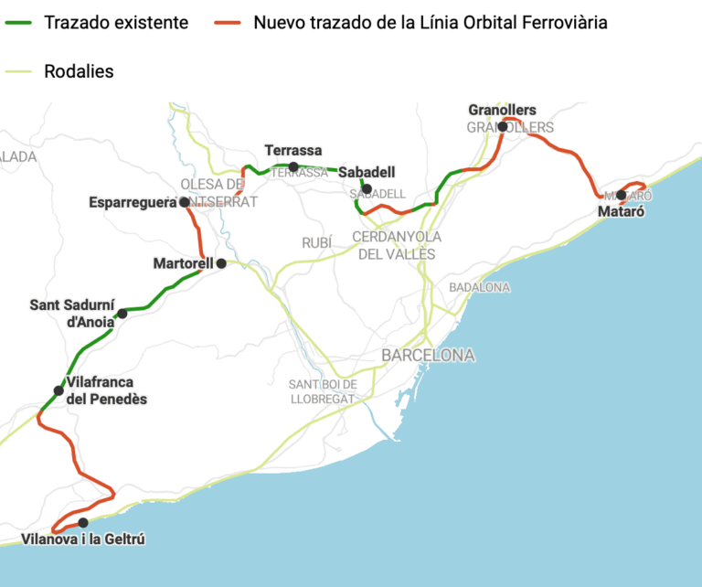 Nueva línea de tren en Cataluña: las 23 estaciones previstas y las ciudades atendidas