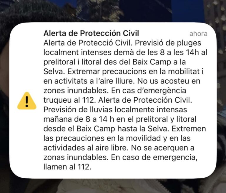 son alertas telefónicas