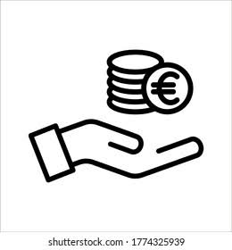 Icono del euro en un estilo: Vector de stock (gratis) 1774325939 | Shutterstock