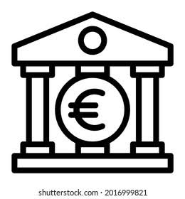 Vector de stock (libre de regalías) sobre Icono bancario, símbolo del euro2016999821 | Shutterstock
