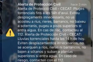 Barcelona en alerta roja ante un nuevo episodio de lluvias torrenciales