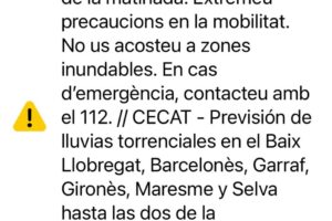 Barcelona en alerta roja: se esperan más lluvias torrenciales
