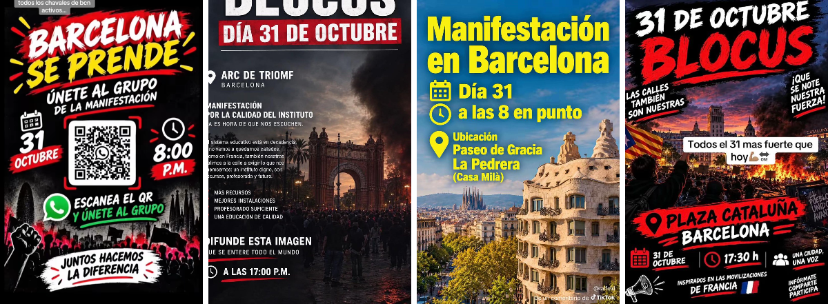 DISTURBIOS EN BARCELONA
