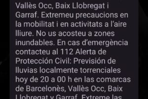 Nueva alerta por lluvias intensas en Barcelona